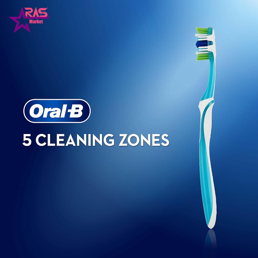مسواک اورال بی مدل Complete 5 Way Clean با برس متوسط بسته یک عددی — تصویر ۲