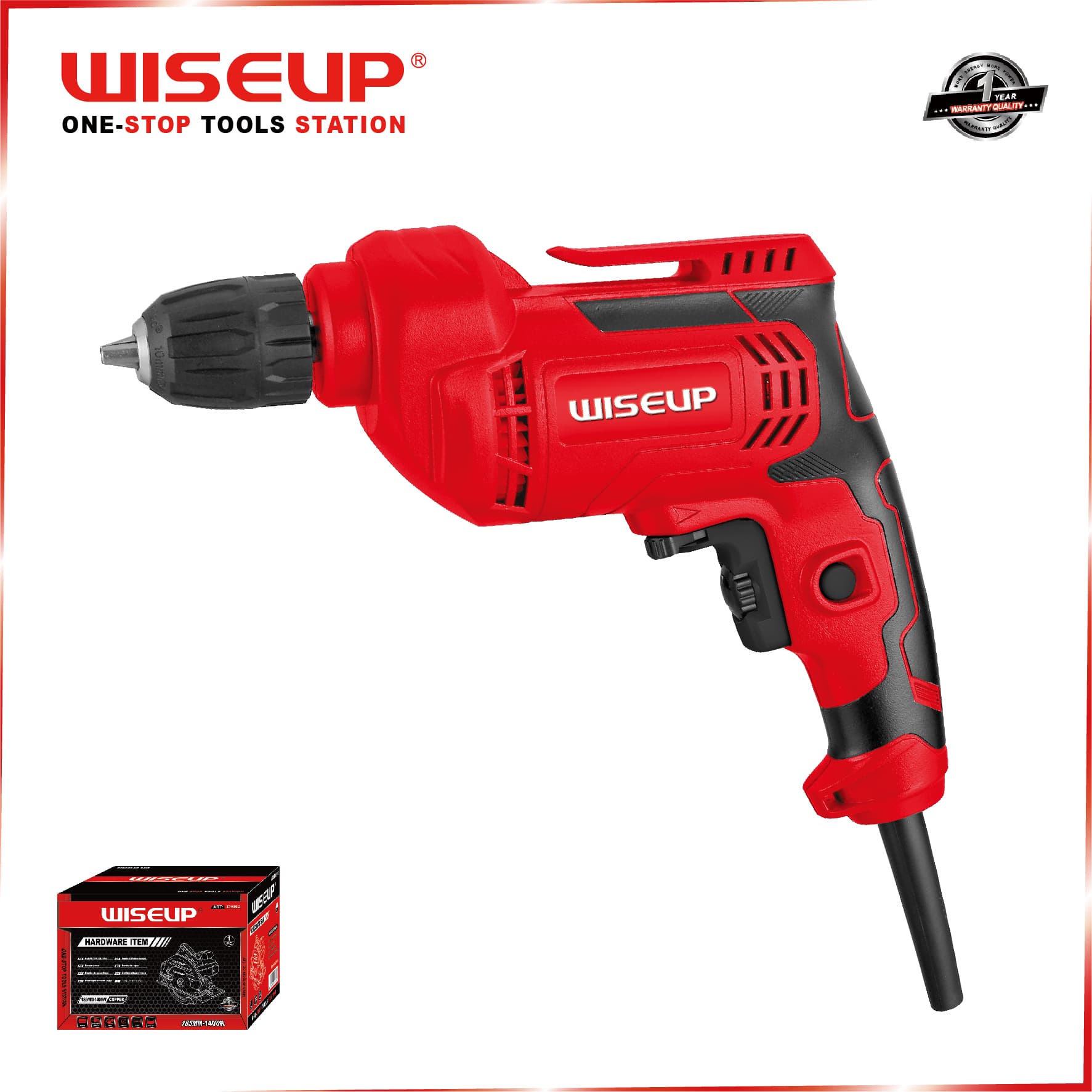 دریل دیواری وایزاپ WISEUP مدل 170204 – گارانتی 12 ماهه — تصویر ۲