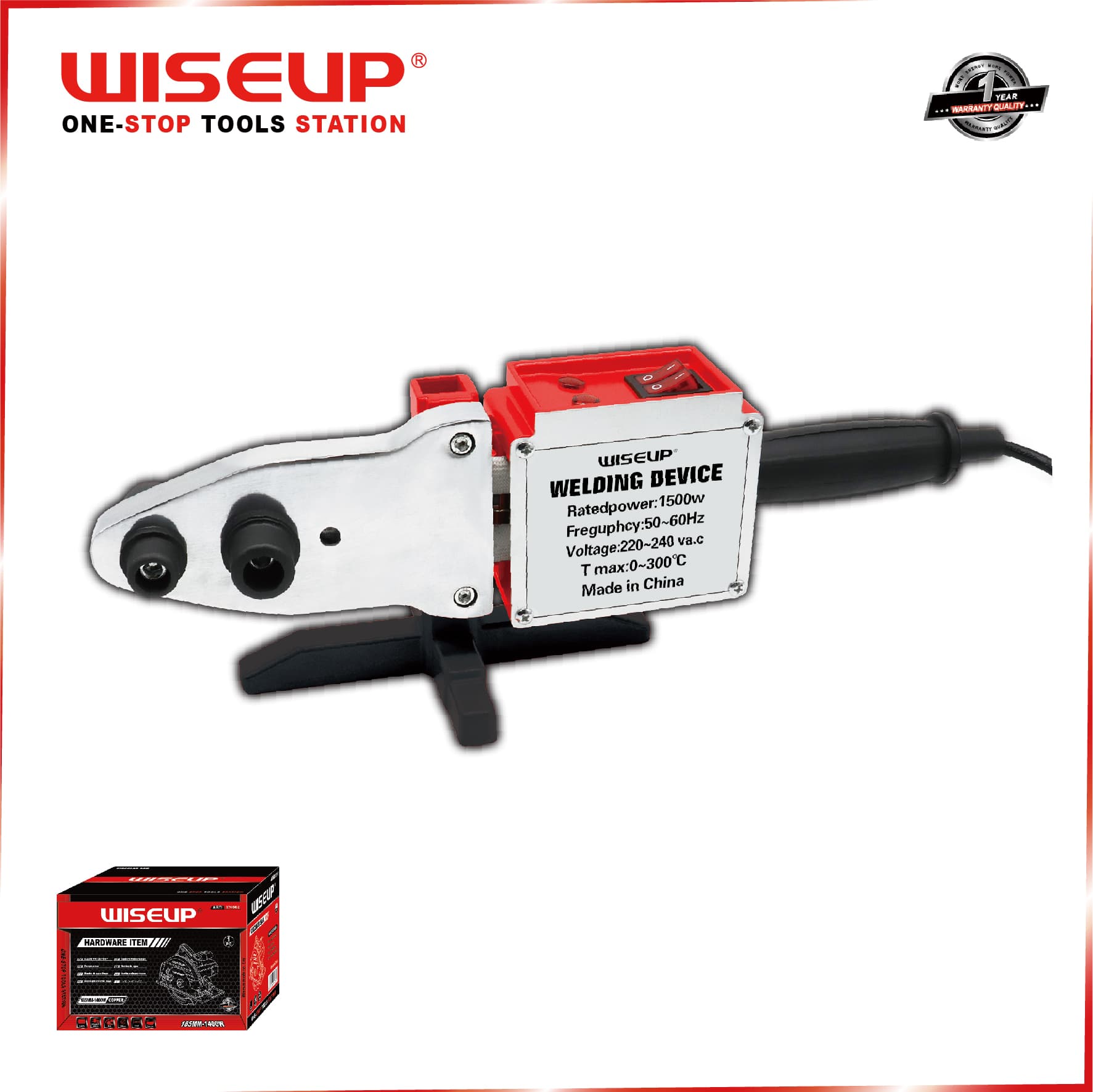 دستگاه جوش و اتو لوله پلاستیکی WST-PW300 وایزاپ WISEUP مدل 041201 – گارانتی 12 ماهه — تصویر ۲