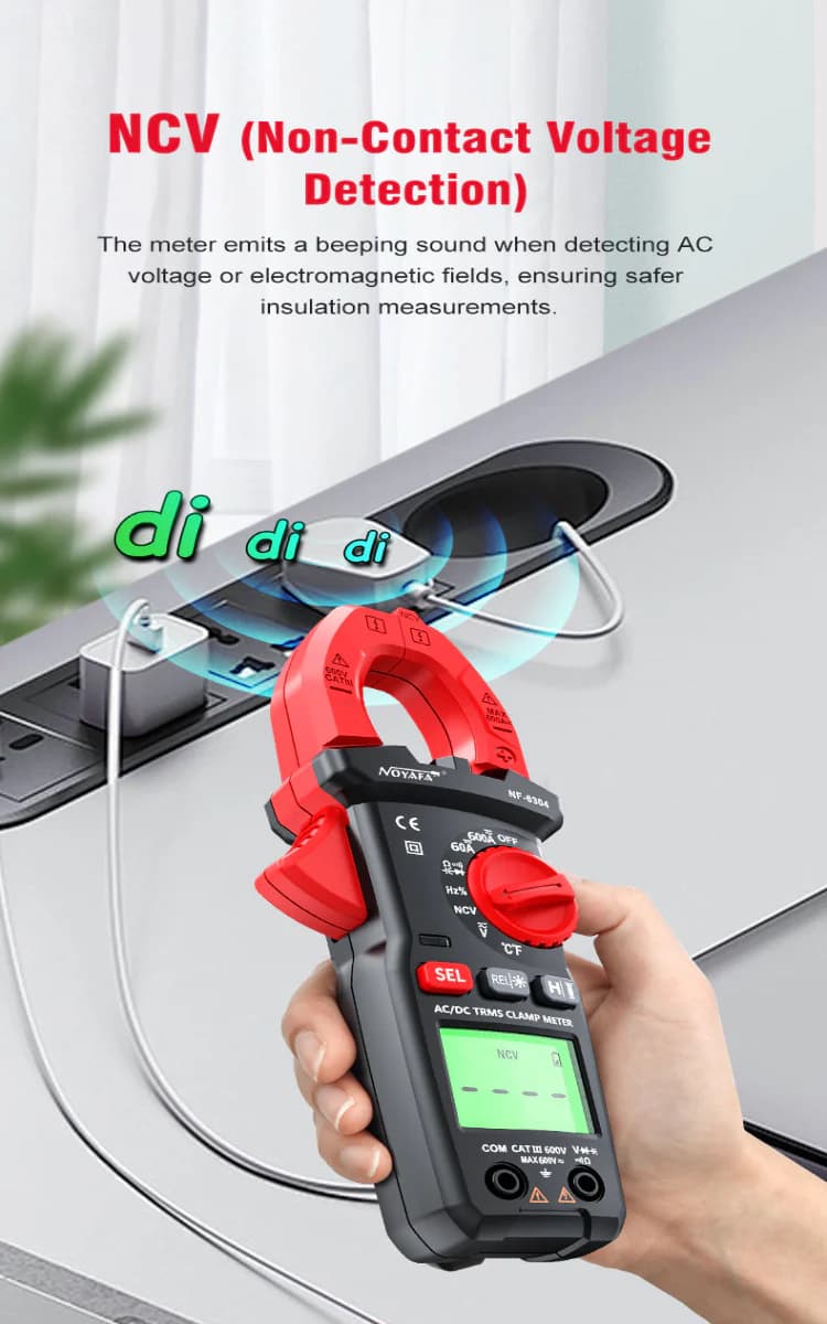 مولتی متر کلمپی AC/DC نویافا مدل NF-6304 – حرفهای و چندکاره – باگارانتی12ماهه — تصویر ۸