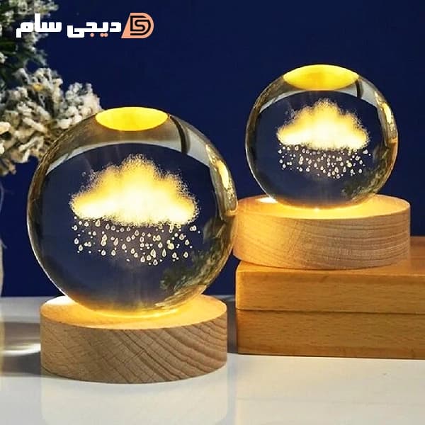 چراغ خواب مدل گوی کریستالی — تصویر ۲