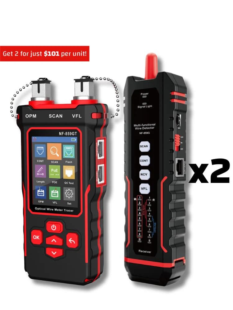 تستر شبکه و فیبر نوری ( VFL / OPM ) 10 کاره نویافا NF-859GT – Noyafa 10-in-1 Ethernet & Fiber Cable Tester – باگارانتی 12 ماهه