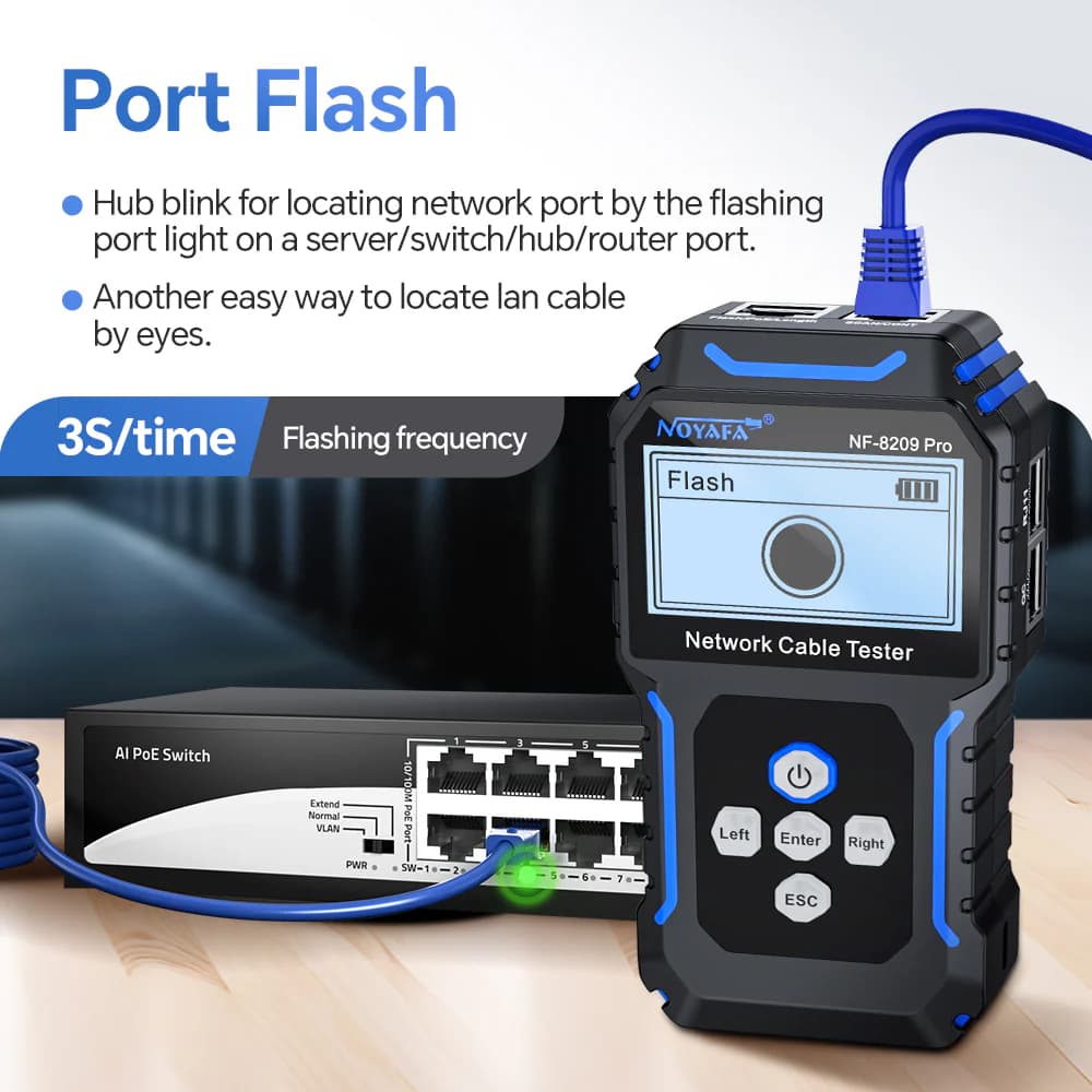 تستر شبکه نویافا مدل Noyafa NF-8209 Pro – باگارانتی 12 ماهه — تصویر ۶