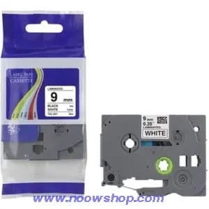 لیبل پرینت 9 میلی‌ متر سفید TZc-221 | لیبل زن Brother H-110 برچسب اورجینال