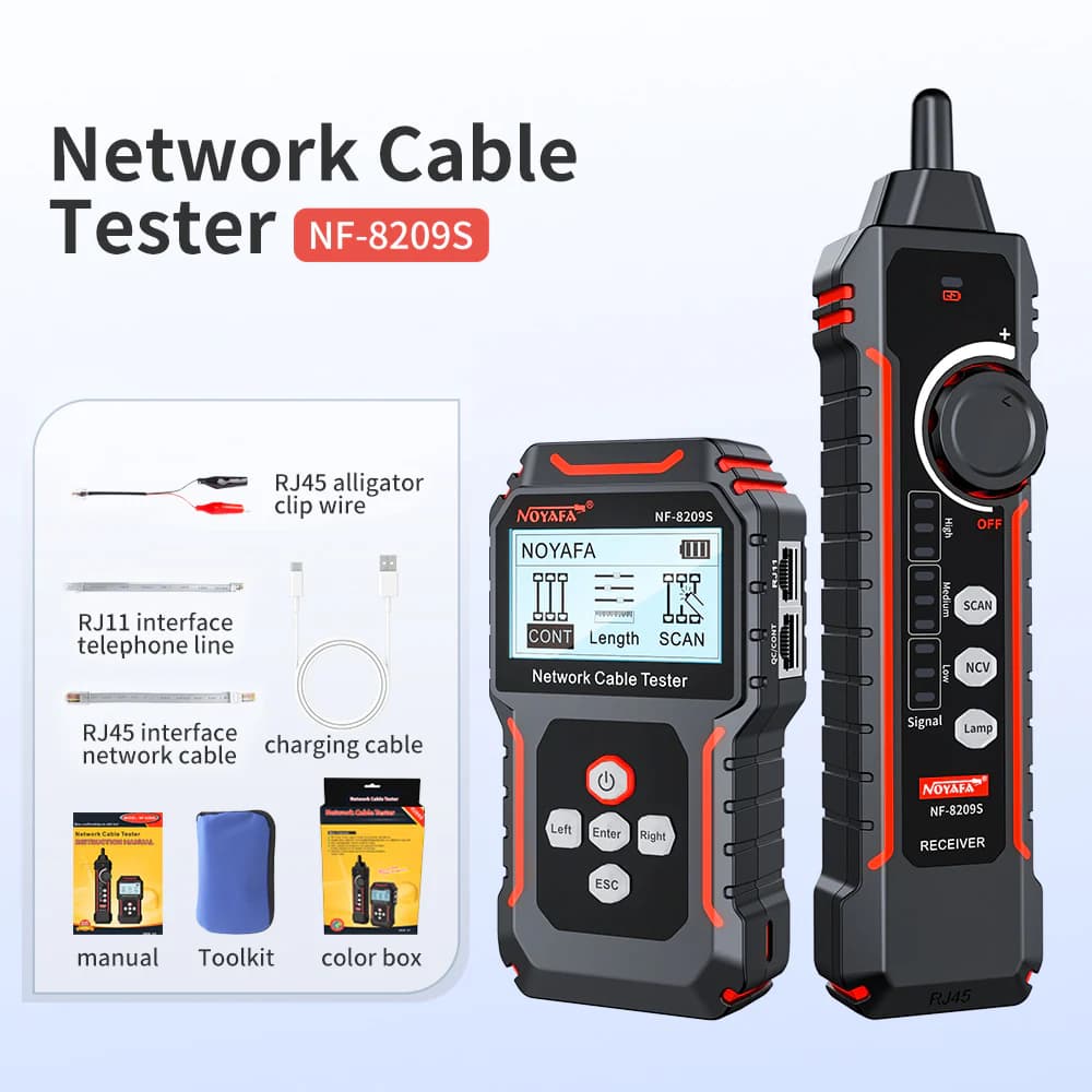 تستر شبکه و ردیاب کابل نویافا NF-8209S با قابلیت PoE و ضد نویز – باگارانتی12ماهه — تصویر ۳