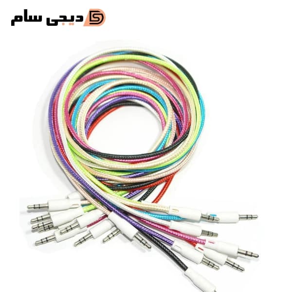 کابل AUX مدل کنفی طول 0.8 متر — تصویر ۲