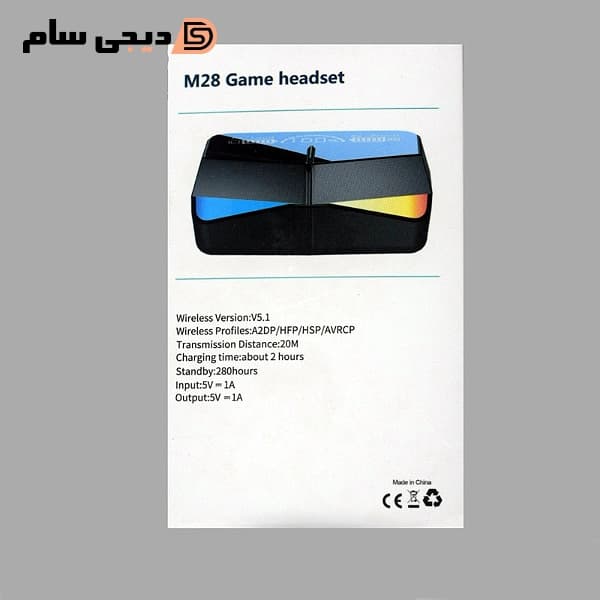 هدفون گیمینگ بی سیم مدل M28 — تصویر ۳