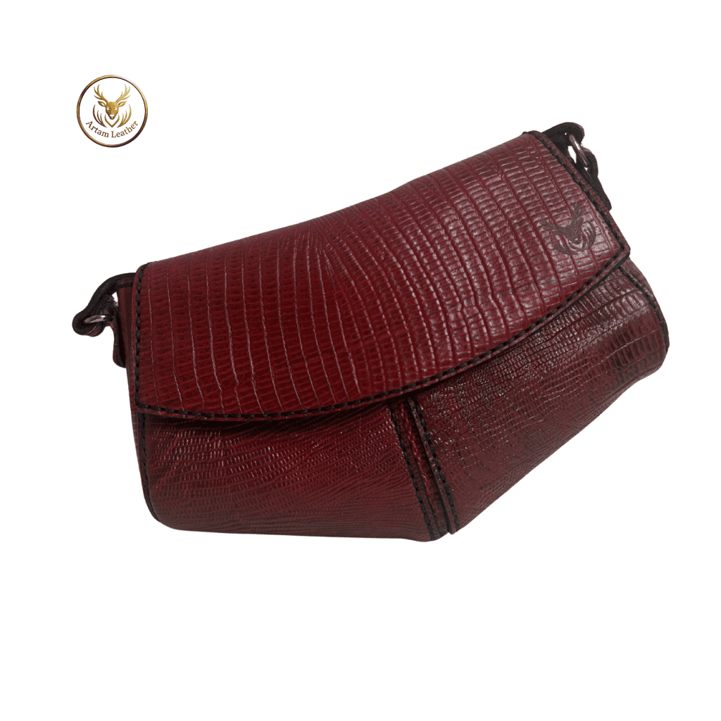 کیف دوشی زنانه چرم طبیعی مدل مهتاب کد 01 | چرم آرتام — تصویر ۶