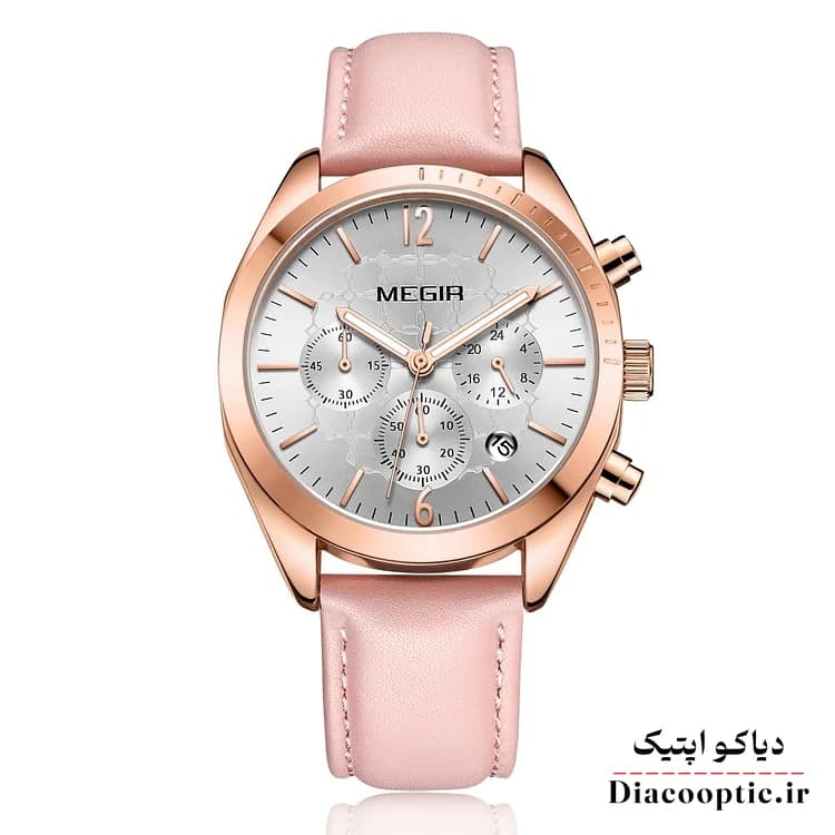 ساعت مچی زنانه برند مگیر سه موتور مدل IR-MEGIR 2115 بند چرم