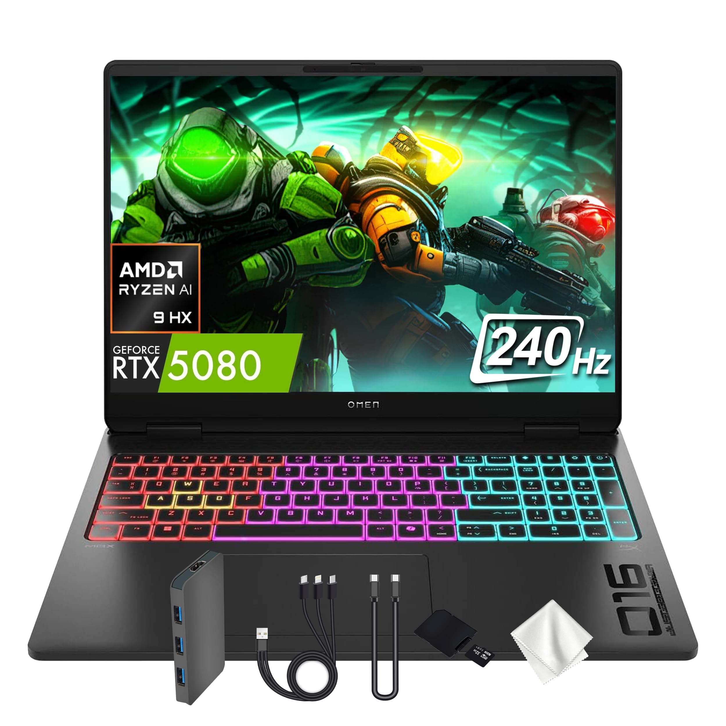 لپ تاپ گیمینگ غول اچ پی اومن مکس HP OMEN MAX 16 OPEN BOX | INTEL ULTRA 9 275 HX | 16 DDR5 | 1TR SSD | 16GB MVIDIA GEFORCE RTX 5080 + AI BOOST | 16 2K 240Hz — تصویر ۲