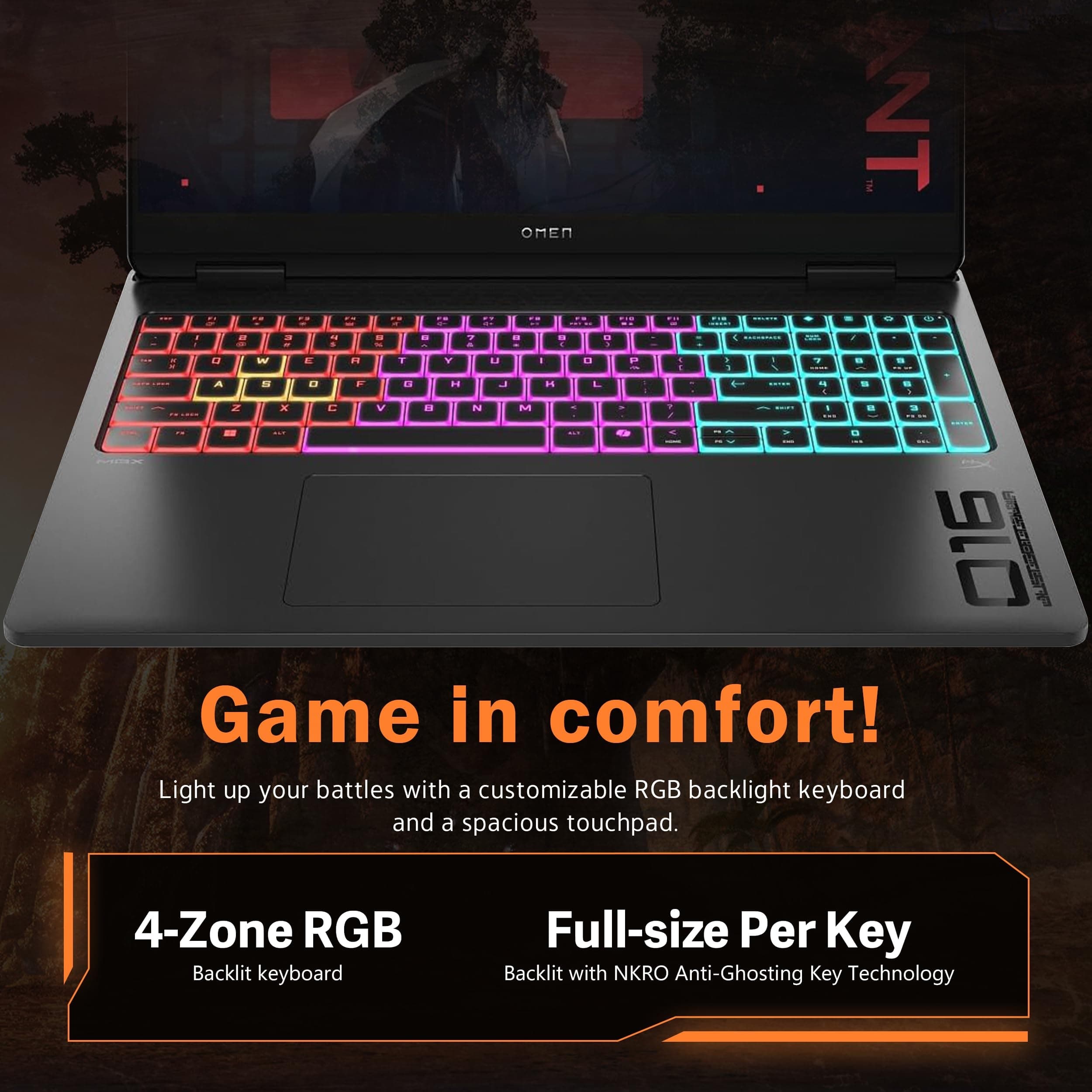 لپ تاپ گیمینگ غول اچ پی اومن مکس HP OMEN MAX 16 OPEN BOX | INTEL ULTRA 9 275 HX | 16 DDR5 | 1TR SSD | 16GB MVIDIA GEFORCE RTX 5080 + AI BOOST | 16 2K 240Hz — تصویر ۶