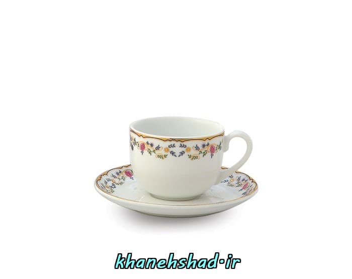 فنجان چای خوری چینی زرین طرح گلستان 6 عددی