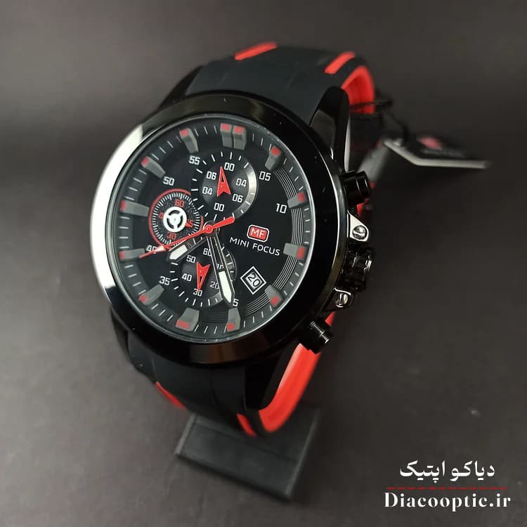 ساعت مچی مردانه اورجینال موتور ژاپن برند مینی فوکوس سه موتور مدل Mf0287G.04 بند رابر — تصویر ۳