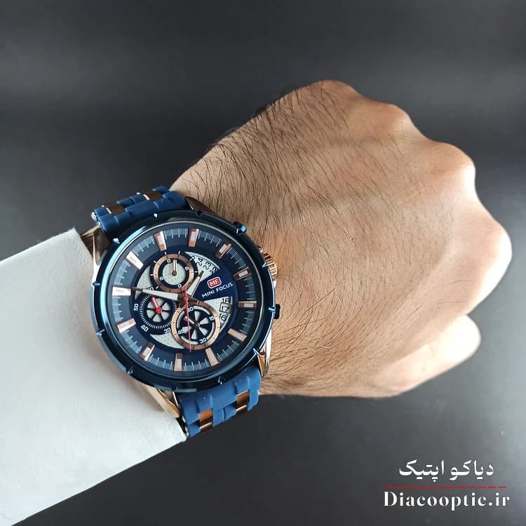 ساعت مچی مردانه اورجینال موتور ژاپن برند مینی فوکوس سه موتور مدل Mf0273G.02 بند رابر — تصویر ۸