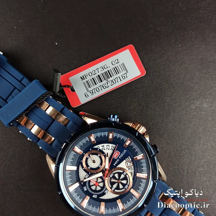 ساعت مچی مردانه اورجینال موتور ژاپن برند مینی فوکوس سه موتور مدل Mf0273G.02 بند رابر — تصویر ۷