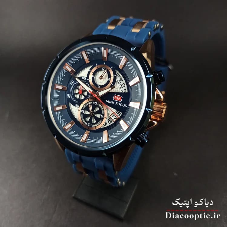 ساعت مچی مردانه اورجینال موتور ژاپن برند مینی فوکوس سه موتور مدل Mf0273G.02 بند رابر — تصویر ۳