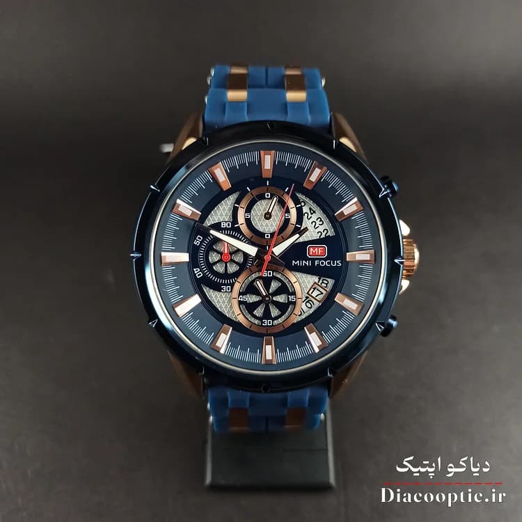 ساعت مچی مردانه اورجینال موتور ژاپن برند مینی فوکوس سه موتور مدل Mf0273G.02 بند رابر — تصویر ۲