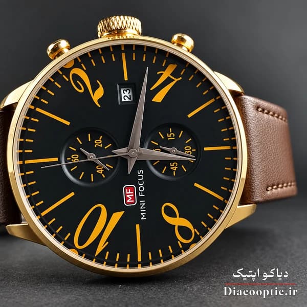 ساعت مچی مردانه اورجینال موتور ژاپن برند مینی فوکوس سه موتور مدل Mf0135G.02 بند چرم — تصویر ۴