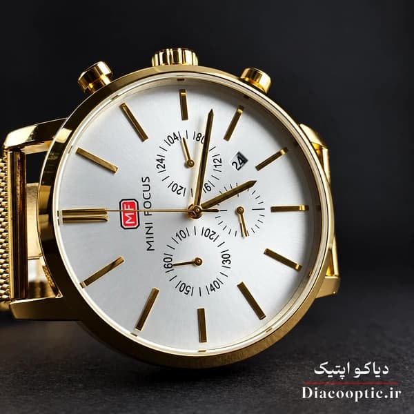 ساعت مچی مردانه اورجینال موتور ژاپن برند مینی فوکوس سه موتور مدل Mf0023G.05 بند حصیری — تصویر ۴
