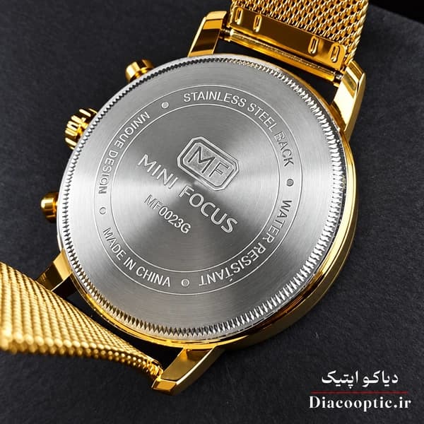 ساعت مچی مردانه اورجینال موتور ژاپن برند مینی فوکوس سه موتور مدل Mf0023G.05 بند حصیری — تصویر ۶