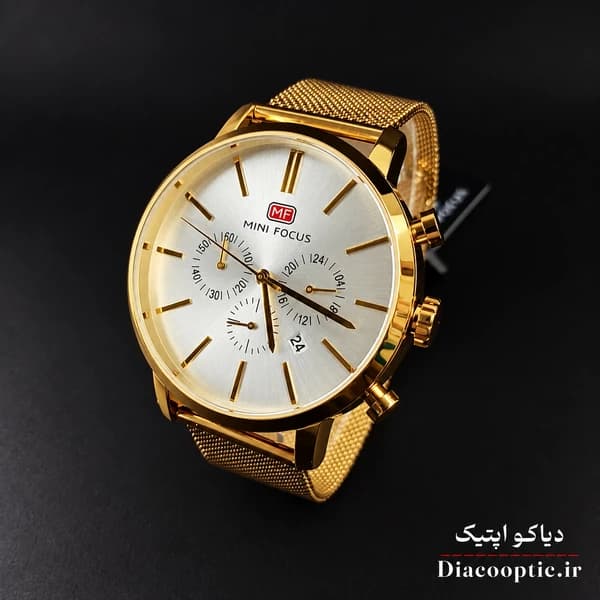 ساعت مچی مردانه اورجینال موتور ژاپن برند مینی فوکوس سه موتور مدل Mf0023G.05 بند حصیری — تصویر ۳