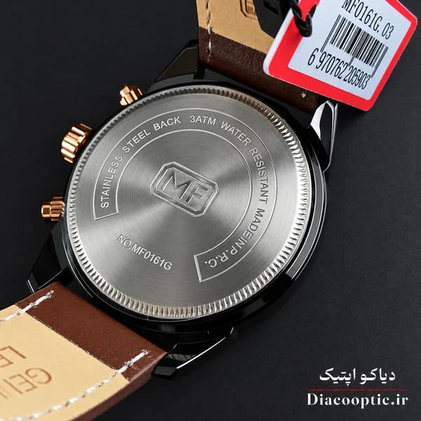 ساعت مچی مردانه اورجینال موتور ژاپن برند مینی فوکوس سه موتور مدل Mf0161G.03 بند چرم — تصویر ۶
