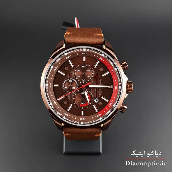 ساعت مچی مردانه اورجینال موتور ژاپن برند مینی فوکوس سه موتور مدل Mf0080G.01 بند چرم — تصویر ۲