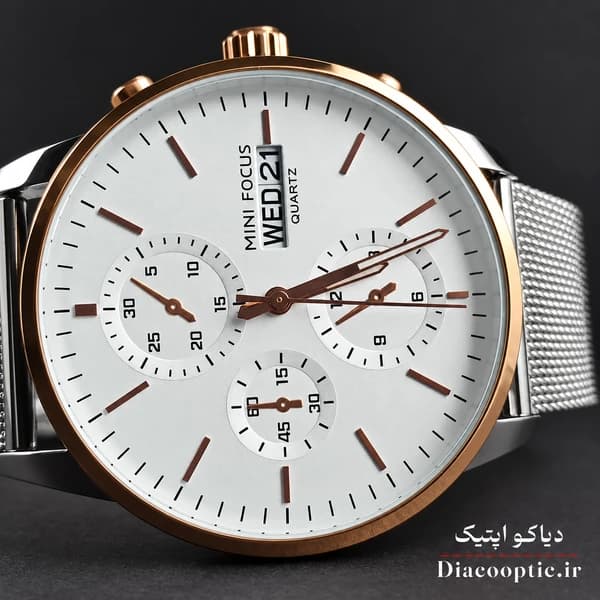 ساعت مچی مردانه اورجینال موتور ژاپن برند مینی فوکوس مدل Mf0180G.04 بند حصیری — تصویر ۴