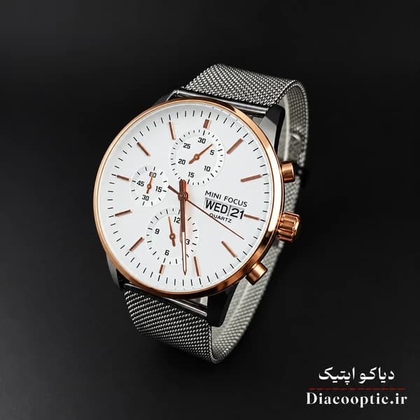 ساعت مچی مردانه اورجینال موتور ژاپن برند مینی فوکوس مدل Mf0180G.04 بند حصیری — تصویر ۳