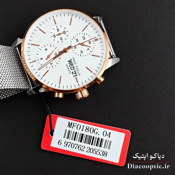 ساعت مچی مردانه اورجینال موتور ژاپن برند مینی فوکوس مدل Mf0180G.04 بند حصیری — تصویر ۷