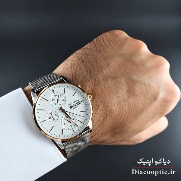 ساعت مچی مردانه اورجینال موتور ژاپن برند مینی فوکوس مدل Mf0180G.04 بند حصیری — تصویر ۸