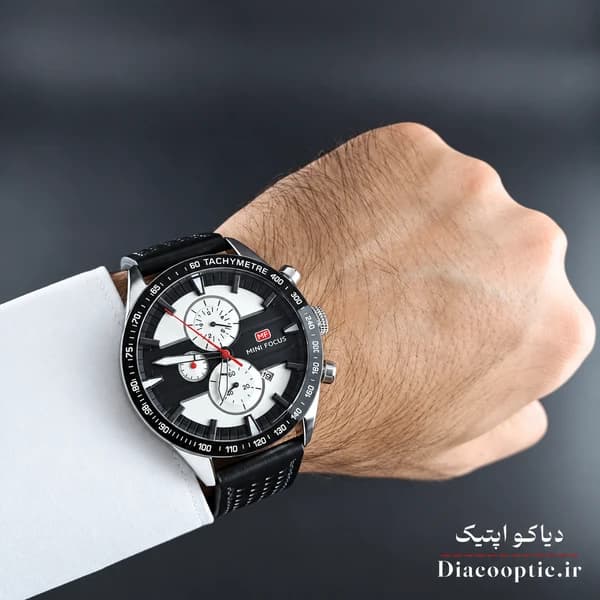 ساعت مچی مردانه اورجینال موتور ژاپن برند مینی فوکوس سه موتور مدل Mf0002G.03 بند چرم — تصویر ۸