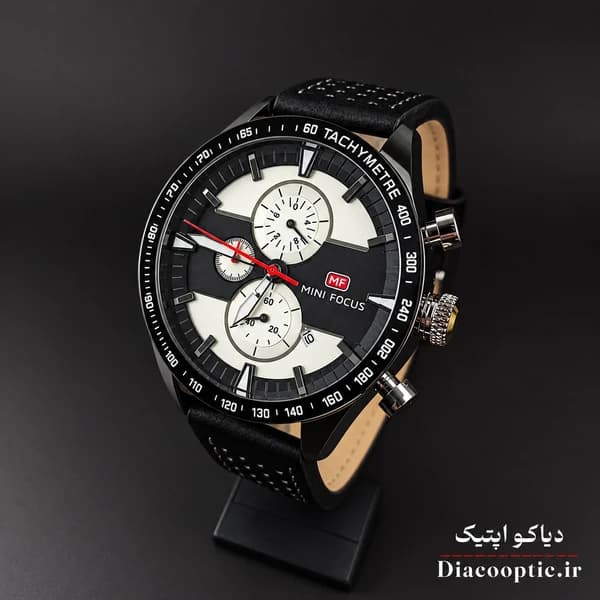 ساعت مچی مردانه اورجینال موتور ژاپن برند مینی فوکوس سه موتور مدل Mf0002G.03 بند چرم — تصویر ۳