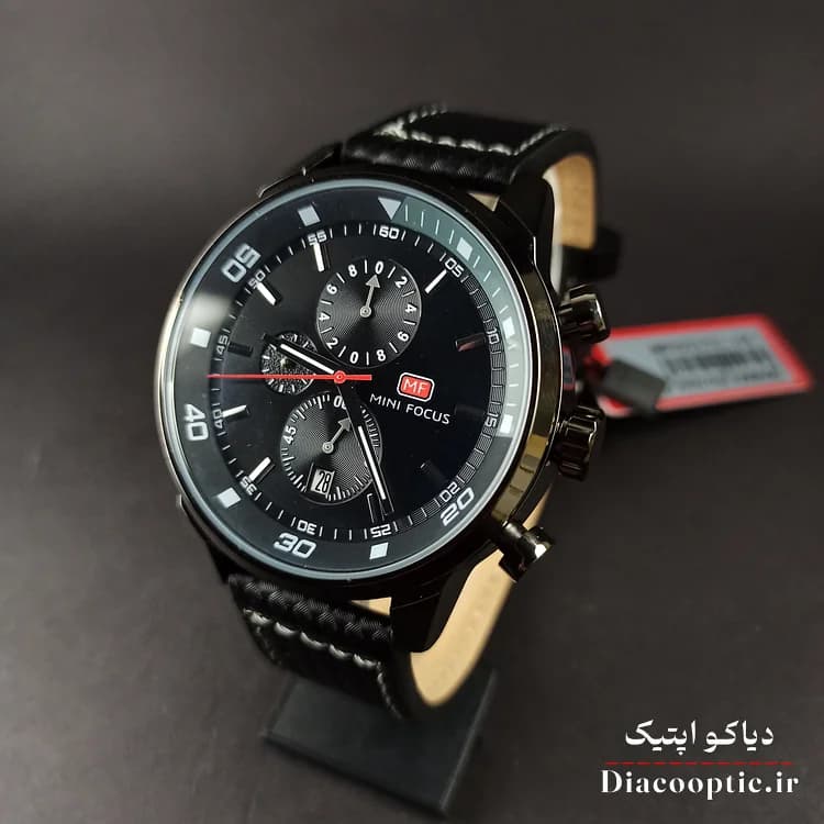 ساعت مچی مردانه اورجینال موتور ژاپن برند مینی فوکوس سه موتور مدل Mf0046G.04 بند چرم — تصویر ۳