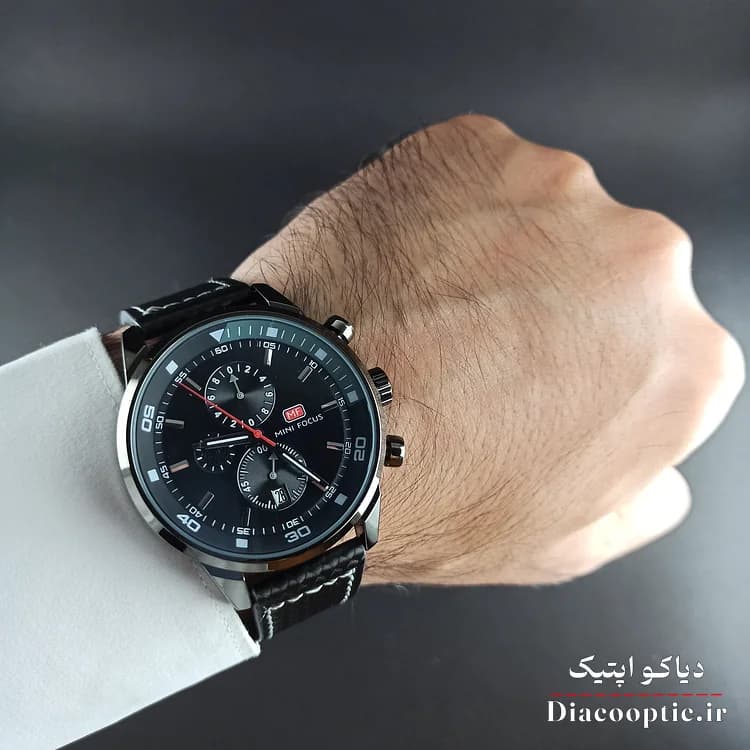 ساعت مچی مردانه اورجینال موتور ژاپن برند مینی فوکوس سه موتور مدل Mf0046G.04 بند چرم — تصویر ۸