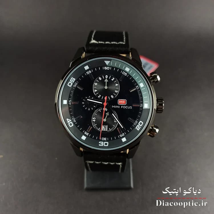 ساعت مچی مردانه اورجینال موتور ژاپن برند مینی فوکوس سه موتور مدل Mf0046G.04 بند چرم — تصویر ۲