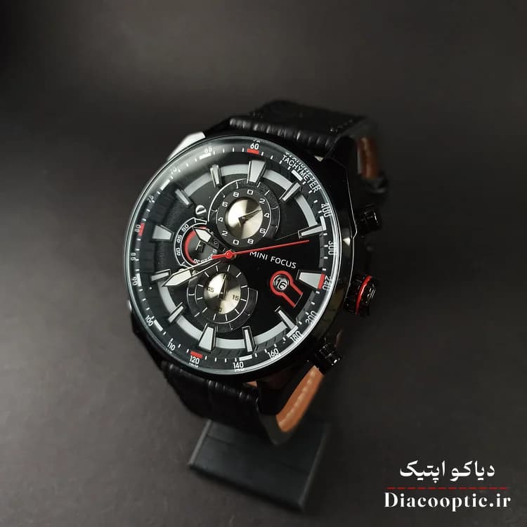 ساعت مچی مردانه اورجینال موتور ژاپن برند مینی فوکوس سه موتور مدل Mf0202G.01 بند چرم — تصویر ۳