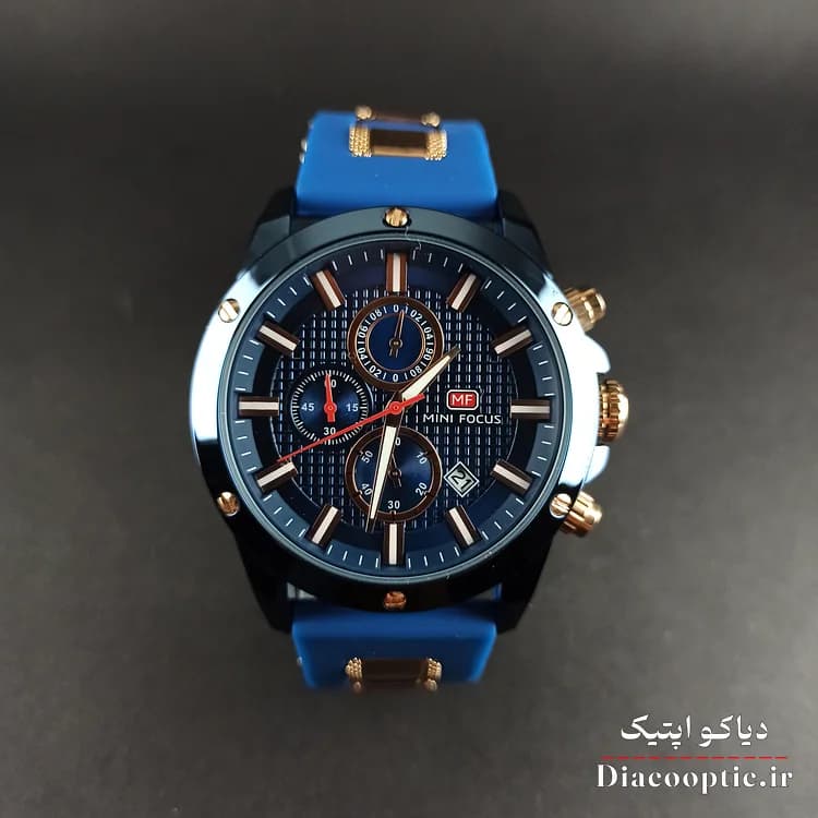 ساعت مچی مردانه اورجینال موتور ژاپن برند مینی فوکوس سه موتور مدل Mf0089G.04 بند رابر — تصویر ۲