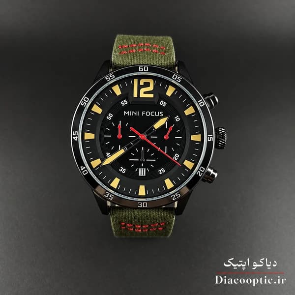 ساعت مچی مردانه اورجینال موتور ژاپن برند مینی فوکوس سه موتور مدل Mf0006G.04 بند چرم — تصویر ۲