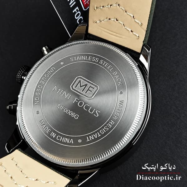 ساعت مچی مردانه اورجینال موتور ژاپن برند مینی فوکوس سه موتور مدل Mf0006G.04 بند چرم — تصویر ۶