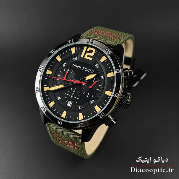 ساعت مچی مردانه اورجینال موتور ژاپن برند مینی فوکوس سه موتور مدل Mf0006G.04 بند چرم — تصویر ۳
