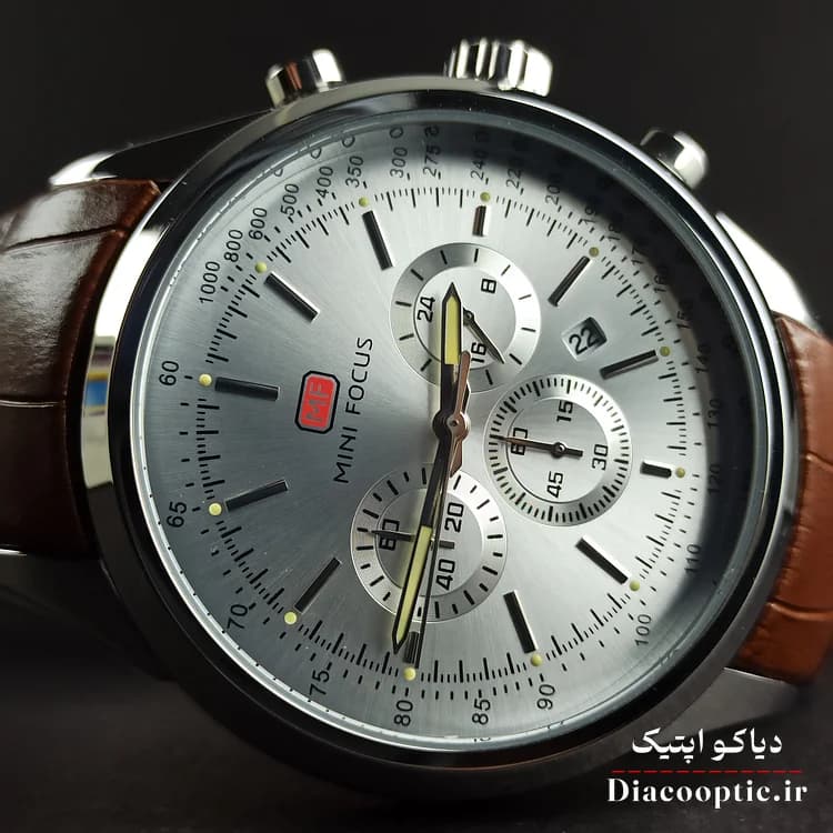 ساعت مچی مردانه اورجینال موتور ژاپن برند مینی فوکوس سه موتور مدل Mf0199G.02 بند چرم — تصویر ۴
