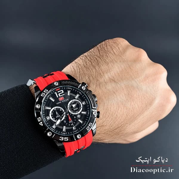 ساعت مچی مردانه اورجینال موتور ژاپن برند مینی فوکوس سه موتور مدل Mf0349G.04 بند رابر — تصویر ۸