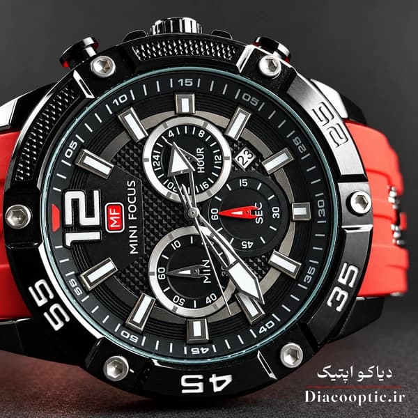 ساعت مچی مردانه اورجینال موتور ژاپن برند مینی فوکوس سه موتور مدل Mf0349G.04 بند رابر — تصویر ۴