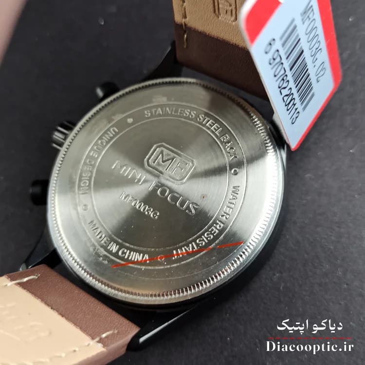 ساعت مچی مردانه اورجینال موتور ژاپن برند مینی فوکوس سه موتور مدل Mf0003G.02 بند چرم — تصویر ۶