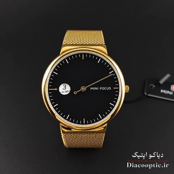 ساعت مچی مردانه اورجینال موتور ژاپن برند مینی فوکوس مدل Mf0182G.04 بند حصیری — تصویر ۳