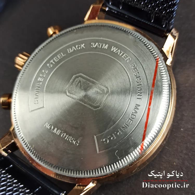 ساعت مچی مردانه اورجینال موتور ژاپن برند مینی فوکوس سه موتور مدل Mf0185G.02 بند حصیری — تصویر ۷
