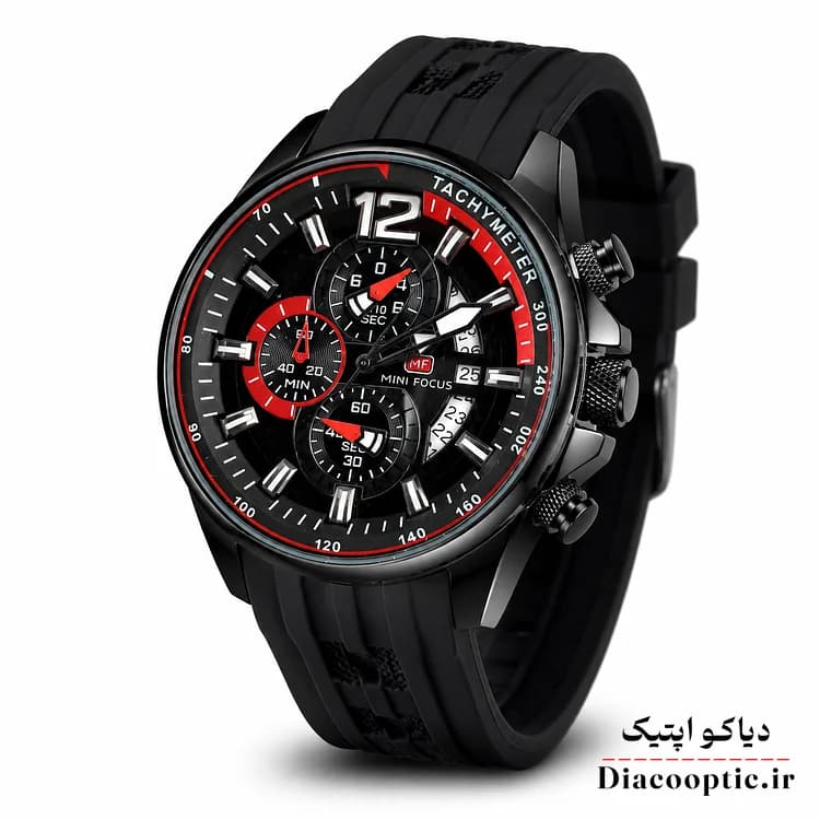 ساعت مچی مردانه اورجینال موتور ژاپن برند مینی فوکوس سه موتور مدل Mf0350G.05 بند رابر — تصویر ۲