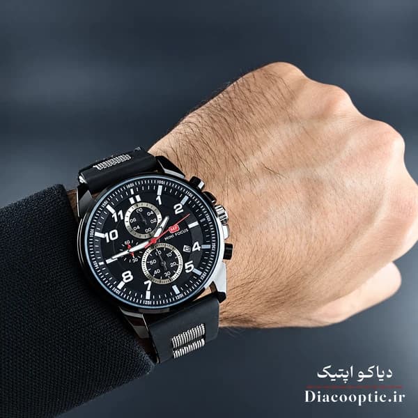ساعت مچی مردانه اورجینال موتور ژاپن برند مینی فوکوس سه موتور مدل Mf0268G.04 بند رابر — تصویر ۹