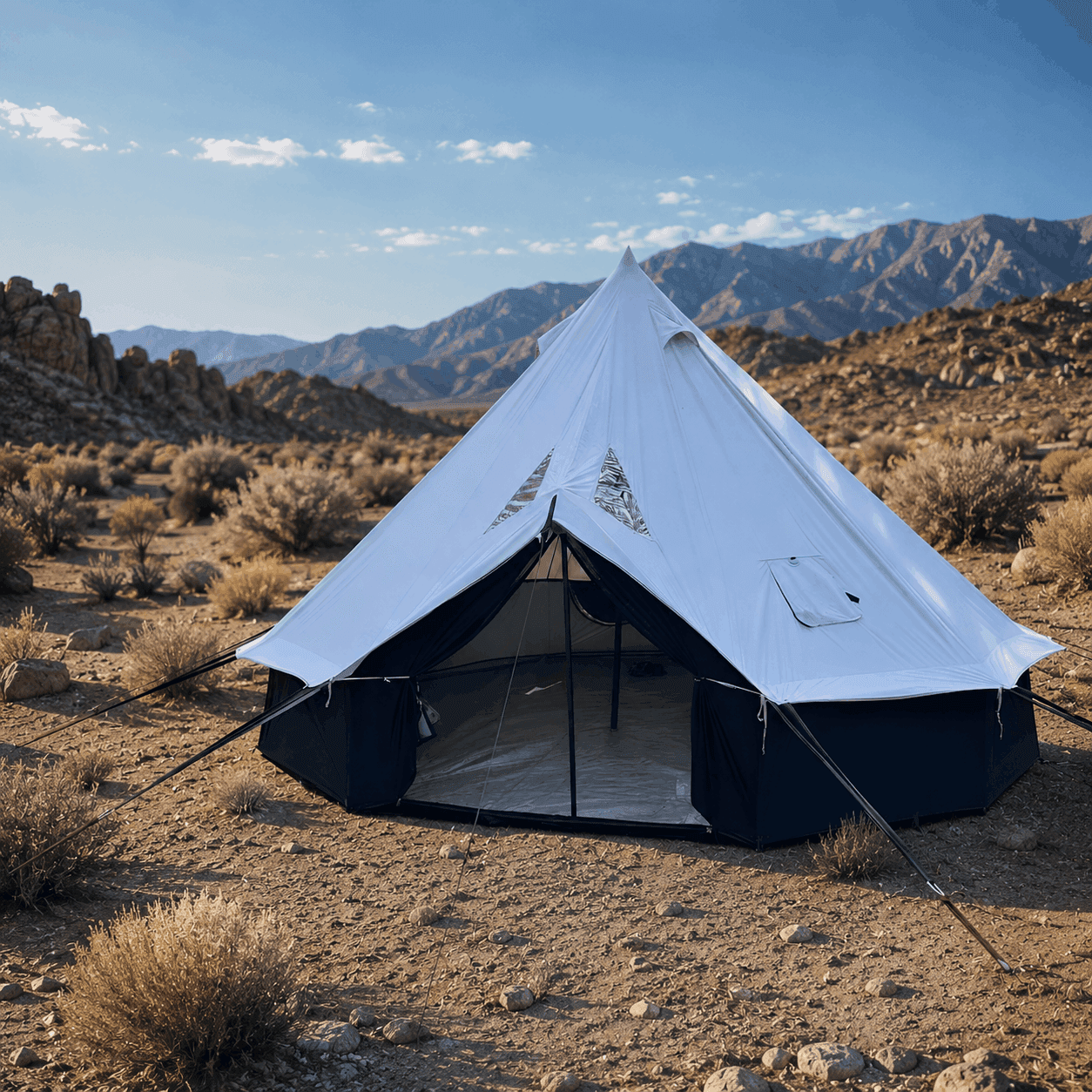 چادر بلتنت (Bell Tent) 12 نفره | مناسب کمپینگ، گلَمپینگ و طبیعت‌گردی — تصویر ۳